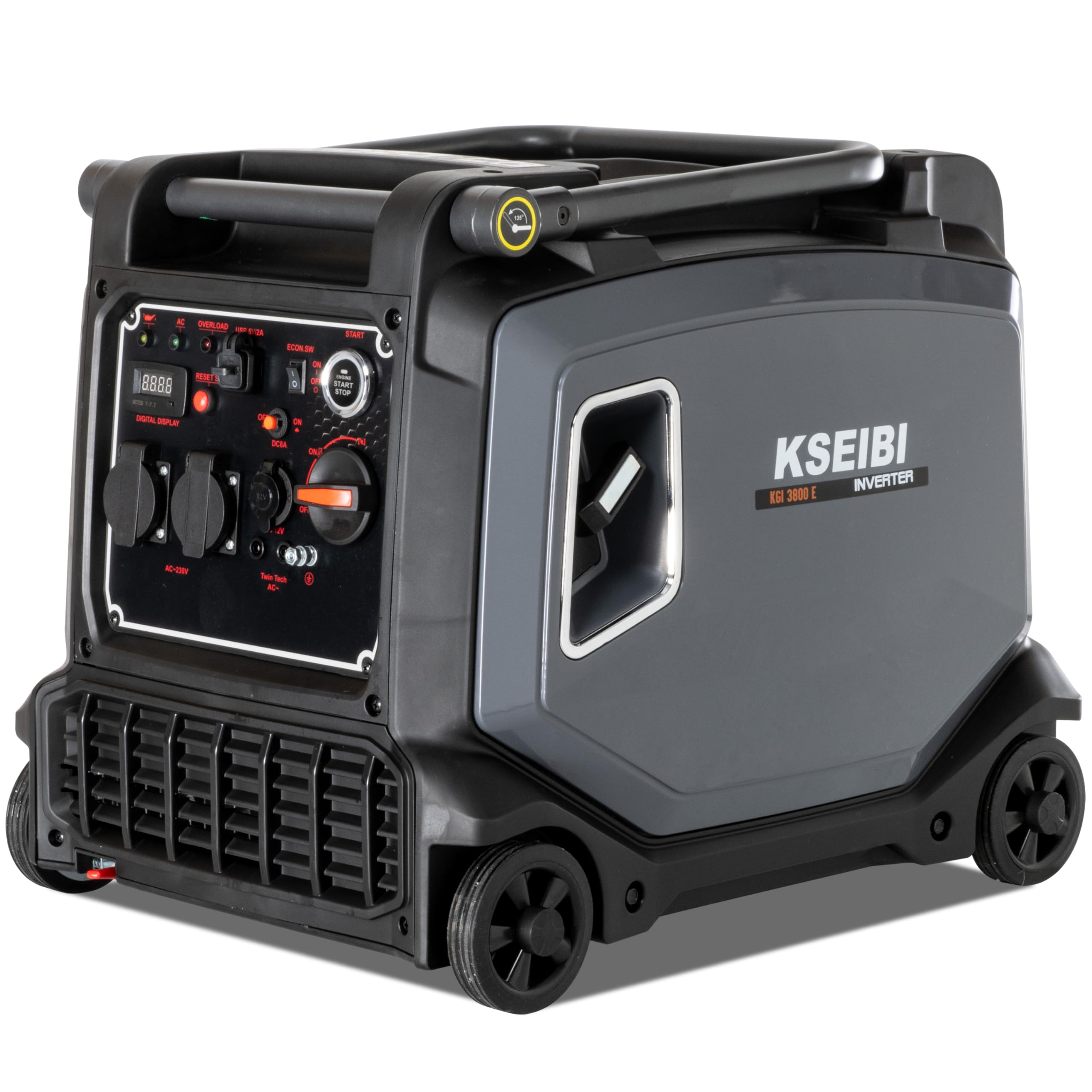 KSEIBI KGI Series Gasoline Inverter Generator - Portable Power Station for Camping, Outdoor, RV, and Home Use - Quiet, Reliable Gas-Powered Generator for Electricity, Silent Engine (3800W)