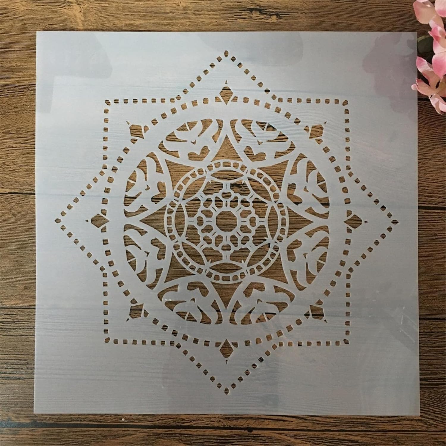 Stencils for Painting,30x30cm Dot Line Rainy Reusable