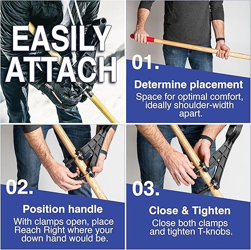 Miniatura 6 de Accesorio de mango universal para pala de nieve, desmalezador, recortador de cuerdas, rastrillo y más  Accesorio ergonómico versátil para ahorrar