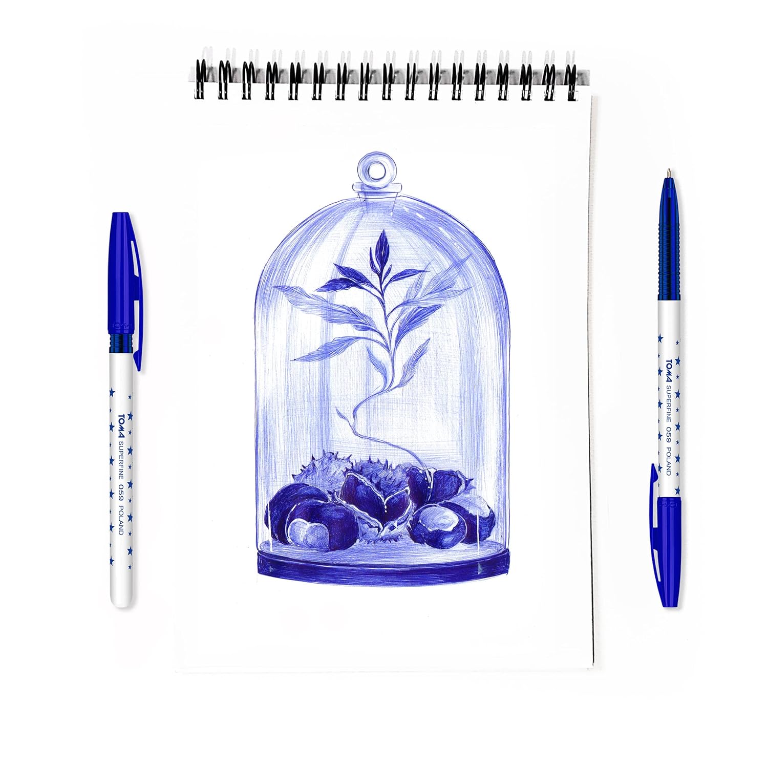 Dlugopis Toma Superfine automatyczny niebieski 30 sztuk (Polish Edition)      Office Product