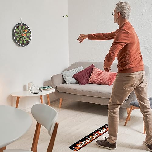 Miniatura 3 de Amyhill 2 piezas de dardos marcador de piso de dardo accesorios para jugadores de fiesta, 23.23 x 4.15 pulgadas