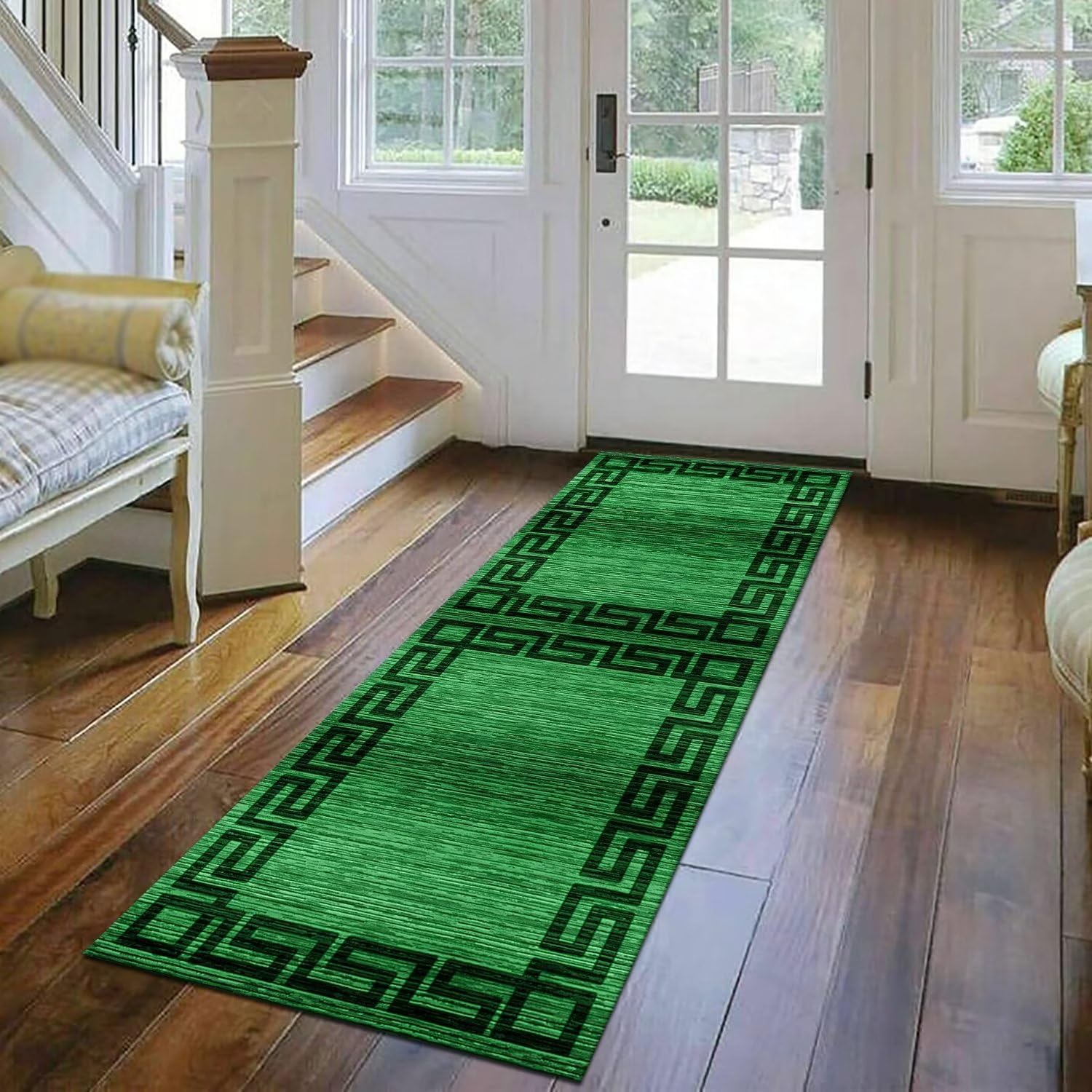 Tappeto Passatoia cucina Antiscivolo Lavabile Lungo Tappeti Runner ingresso interno Turchese 3D 70X400CM Moderno Antimacchia Tappeto Passatoie per Corridoio Tappetino bagno Soggiorno per metro