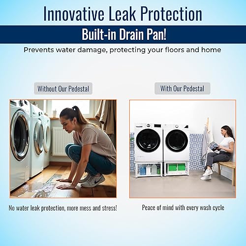 Miniatura 3 de Pedestal universal mejorado de 28 pulgadas, capacidad de 700 libras, aumenta 16 pulgadas - (blanco)