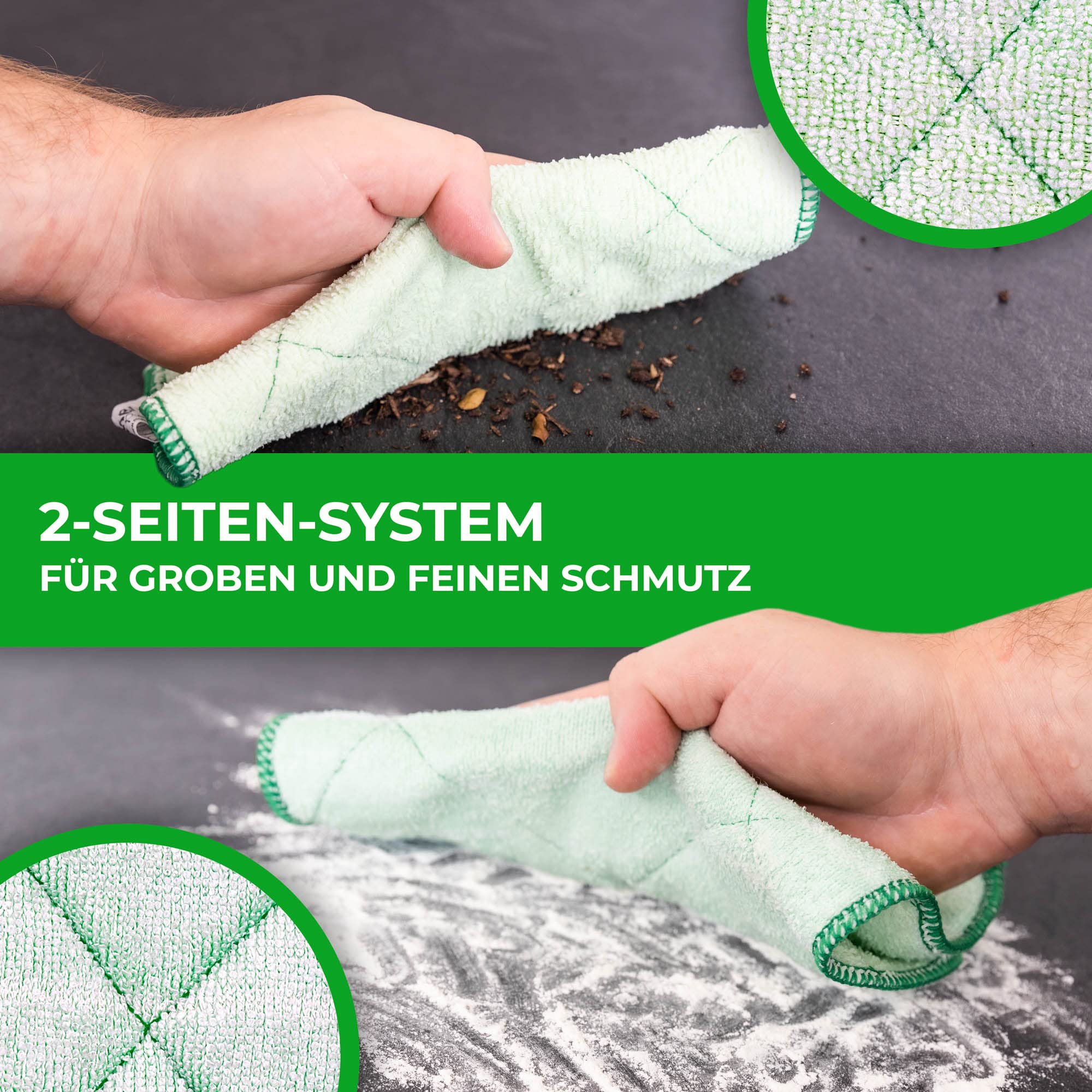 Housse De Serpillère Microfibre 45x15 Cm – Nettoyage Sec/humide, Toutes Surfaces, Compatible Balai Plat