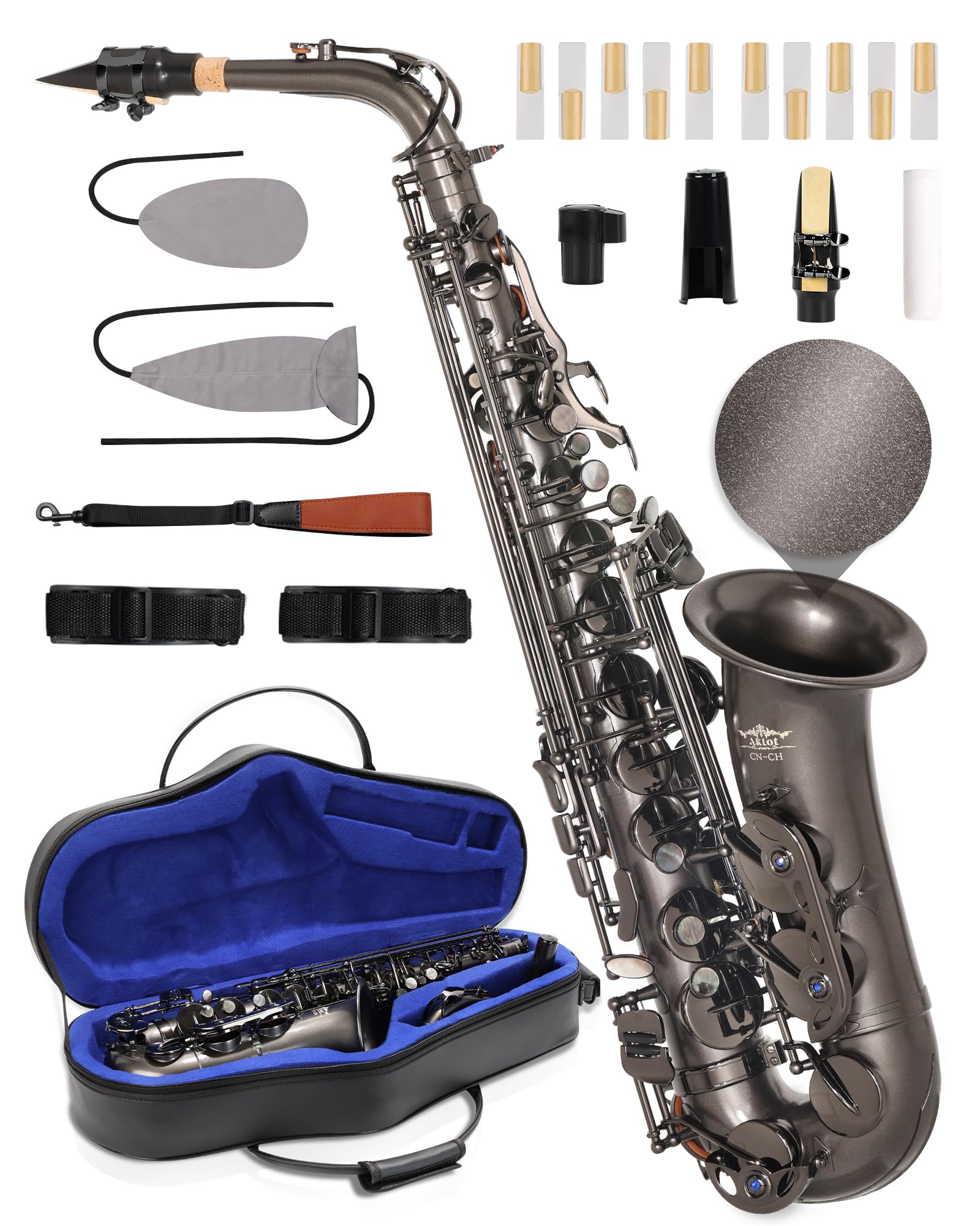 Amazon.com: AKLOT Handcrafted E-Flat Alto Saxophone: Matte Black