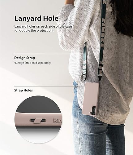 Miniatura 6 de Ringke Air-S - Carcasa de TPU para Galaxy S21+ Plus (acabado satinado, textura suave), color rosa y arena