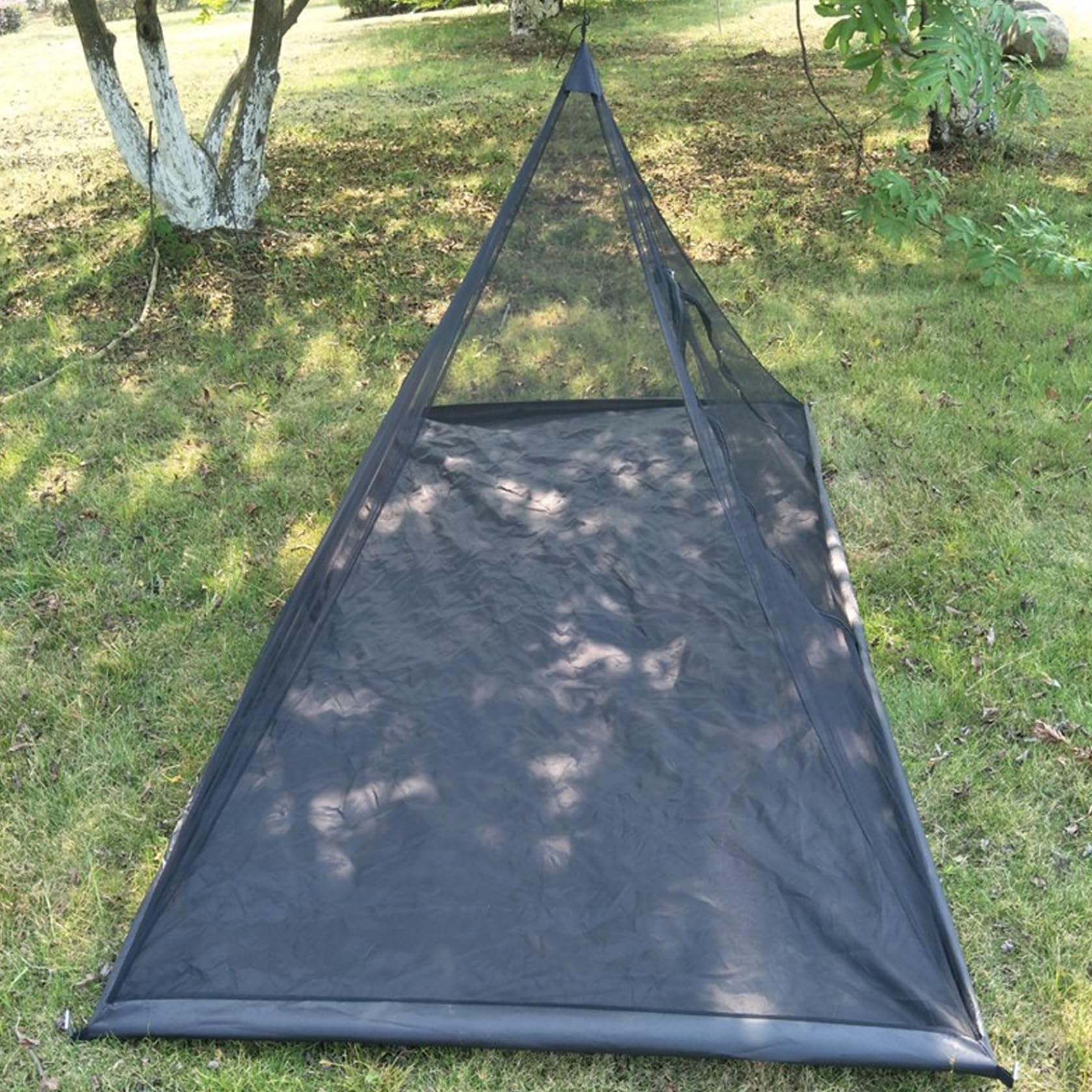 Zanzariera per campeggio, 219 x 119 x 99 cm, portatile, con cerniera, amaca da campeggio con zanzariera, tenda da auto con tappetino impermeabile per viaggi all'aperto per letto