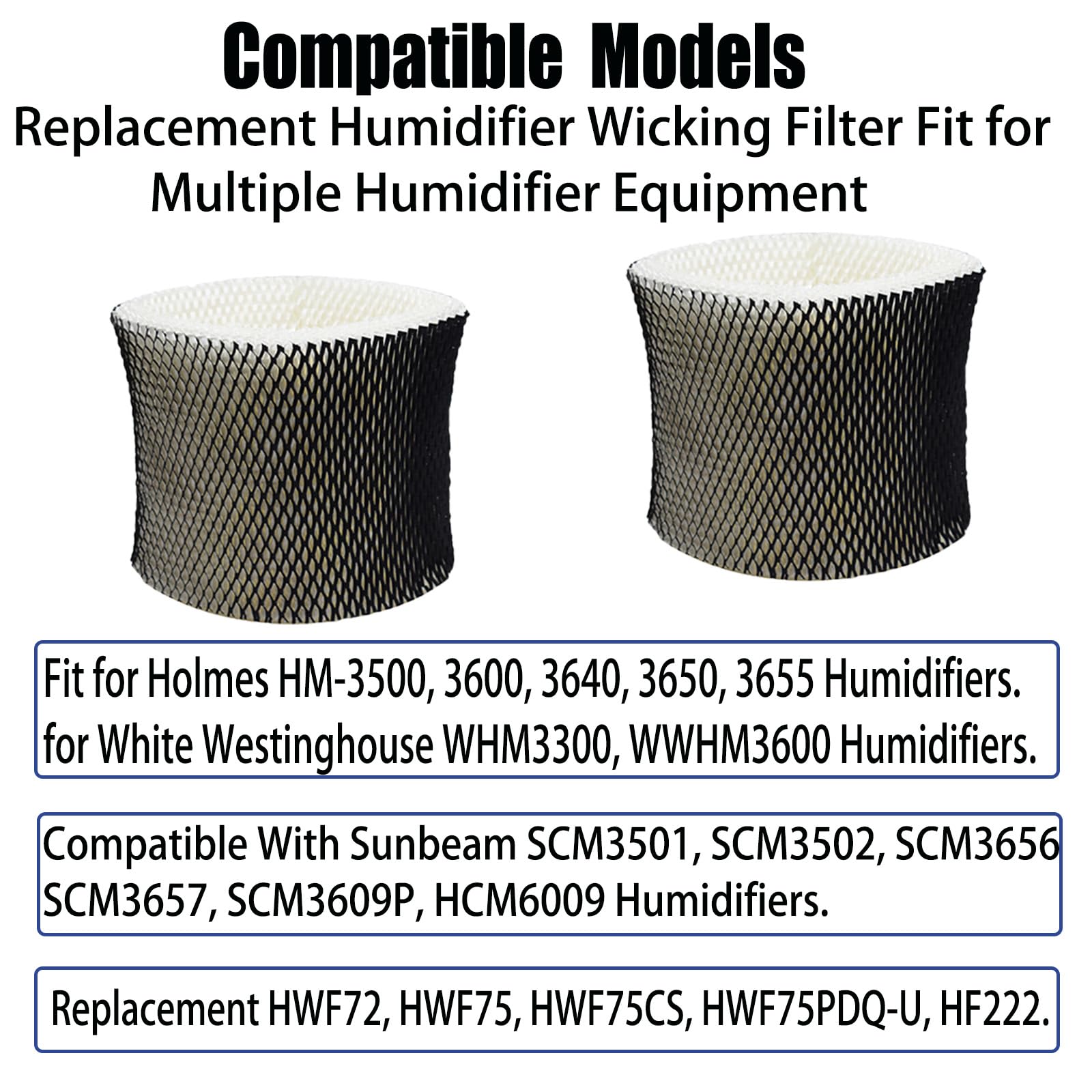 Wick Filter For Holmes Humidifier HWF72, HWF75CS, HWF75 "D", SF221 Replacement E - Foto 3