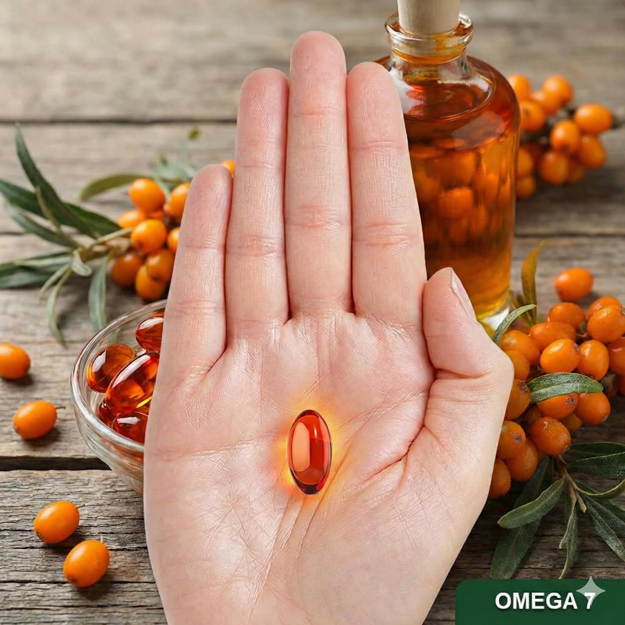 OMEGA 7 MAXX 180 Capsule (Scorta 3 Mesi) Olio di Olivello Spinoso 1000 mg Dose Giornaliera (500 mg per Capsula) Omega 3 6 7 9 + Vitamina E Benessere di Pelle, Mucose e Comfort Oculare Naturale e Senza