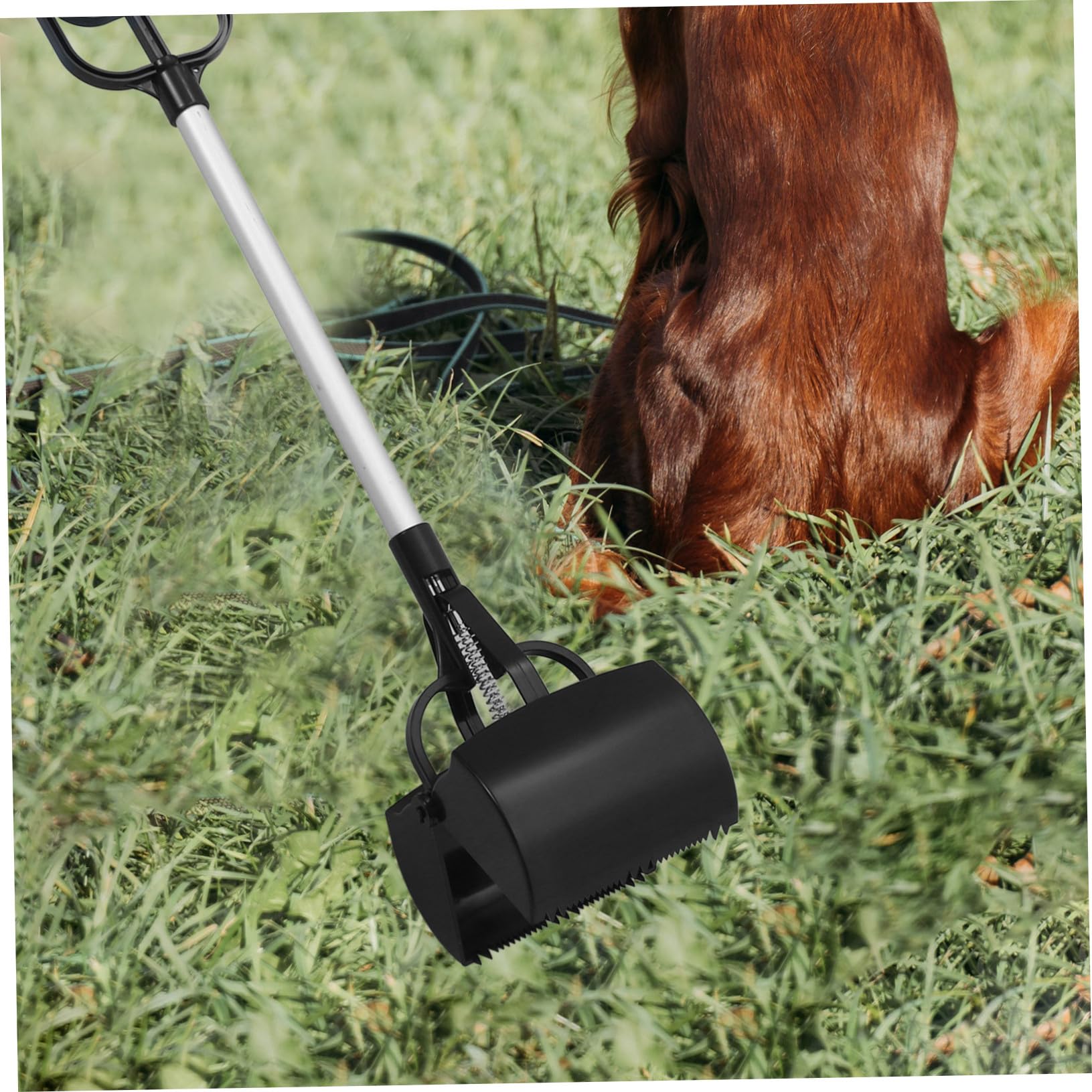 BESTonZON Ramasse-excréments Portable pour Chien et Chat en Plastique Léger, Facile à Transporter, Outil de Nettoyage des Déjections Animales pour Usage Extérieur Couleur Aléatoire