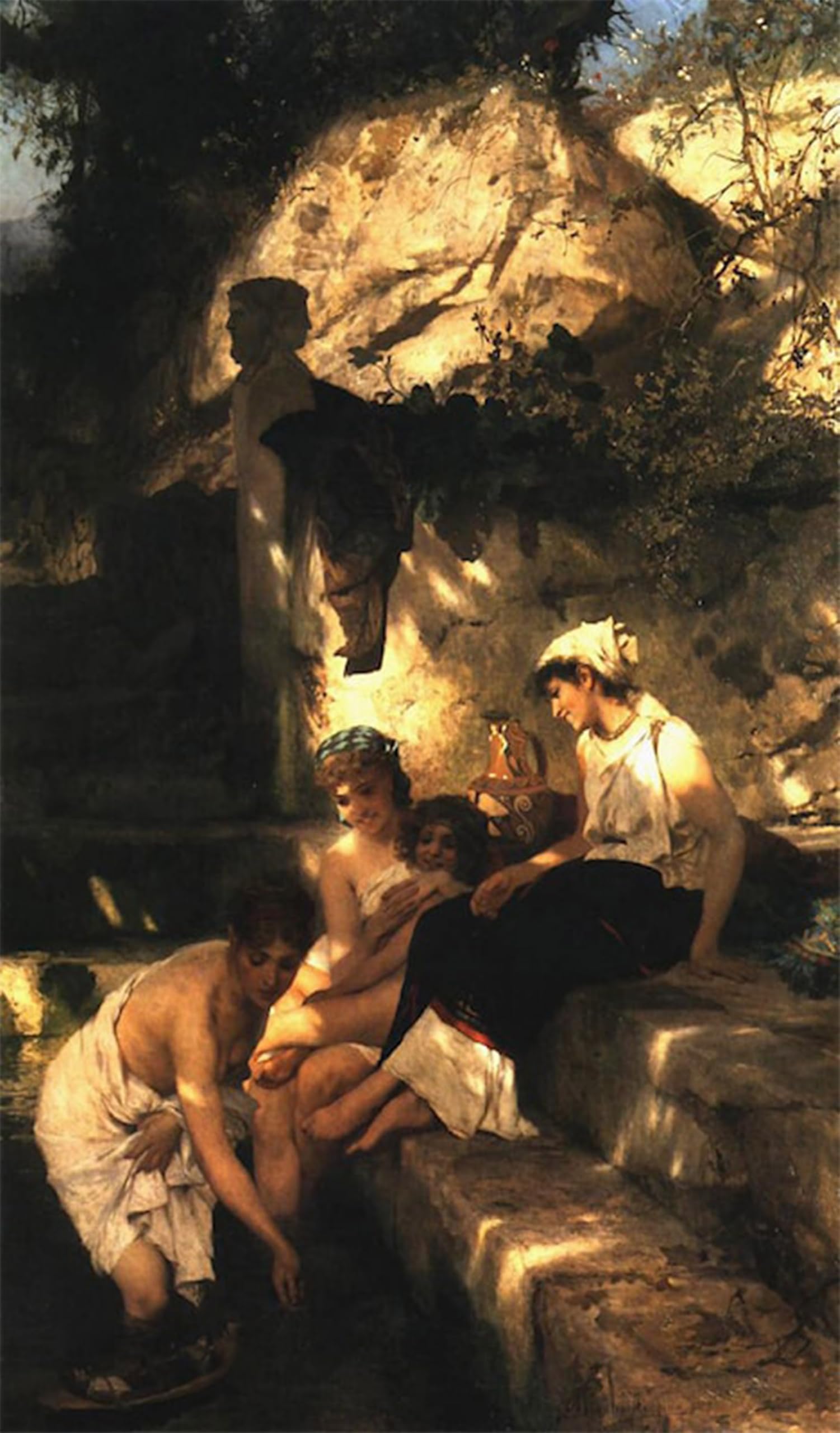 SERENDIPITP Abstract Painting Mural Print Picture Wall Decor Painting Roman Idyll by Henryk Hector Siemiradzki Vintage Wall Artwork for Home Decor 60x90cm