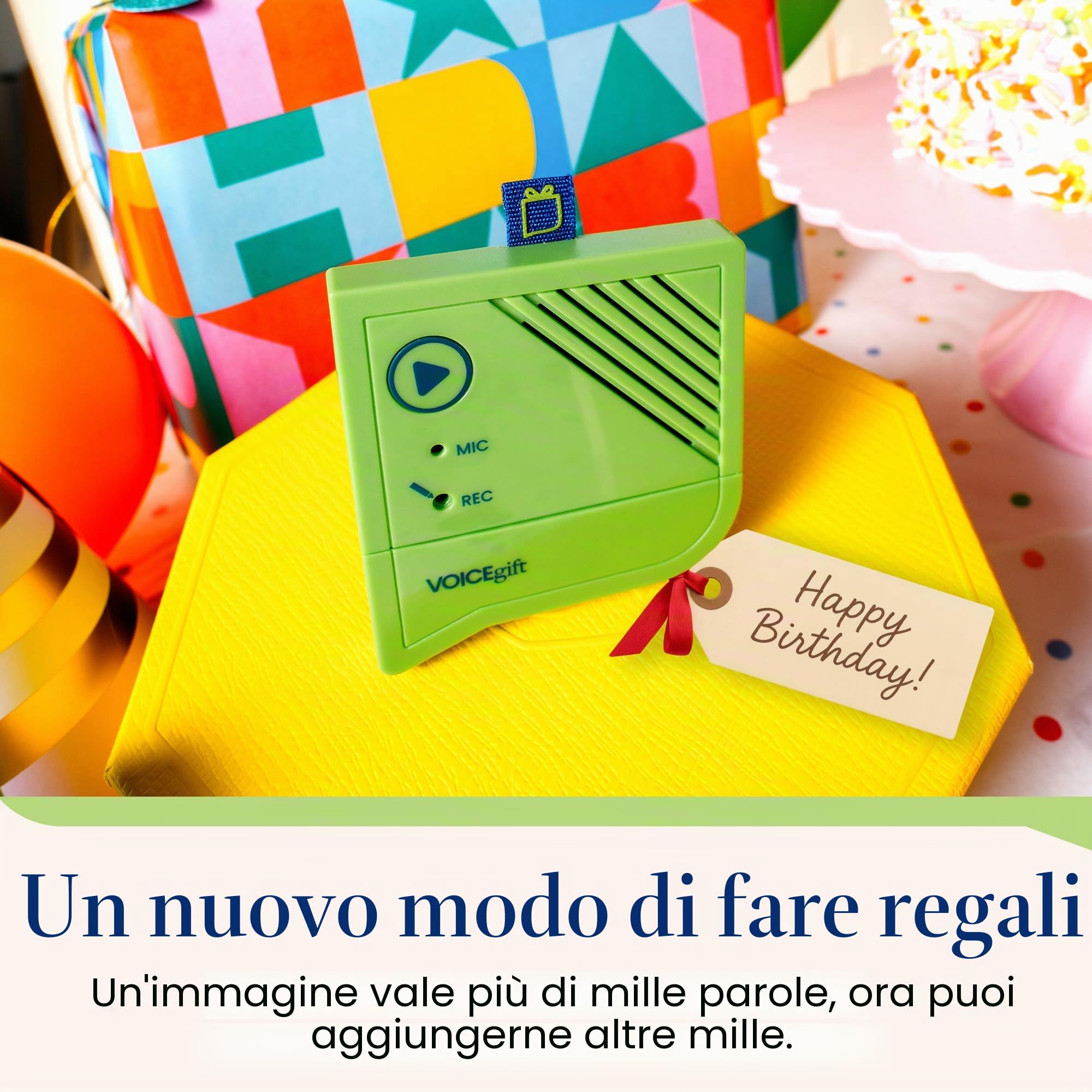 Inserto registratore vocale migliorato Voice-over per messaggi personali, dispositivo di registrazione audio di alta qualità da 60 seconds (1 confezione)