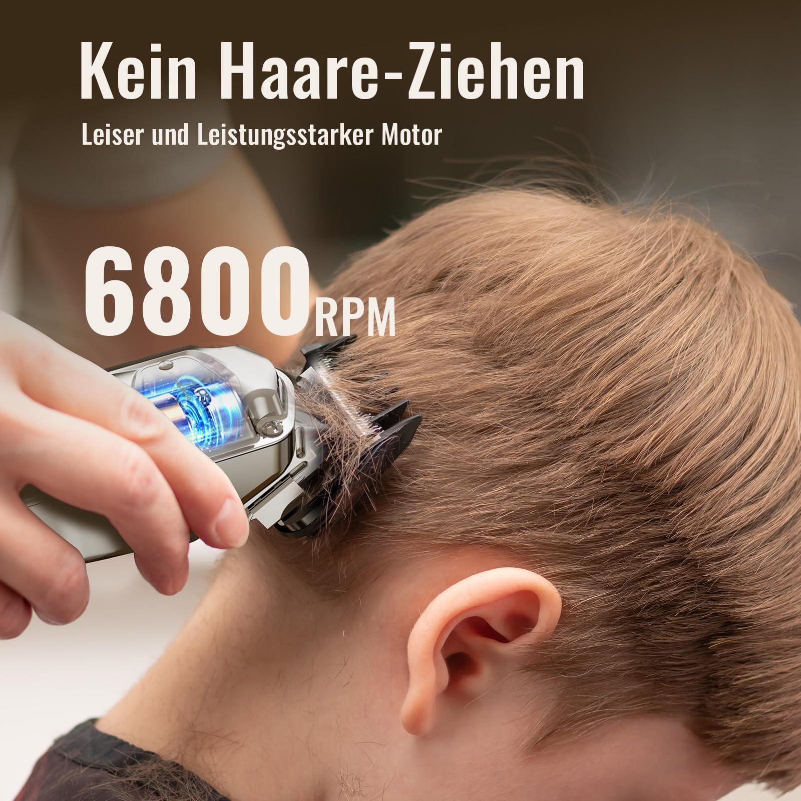 Jack & Rose Haarschneidemaschine, kabellos profi Haarschneider, IPX7 Wasserdicht elektrischer Friseur Rasierer, USB wiederaufladbar Haar und Bartschneider für Männer