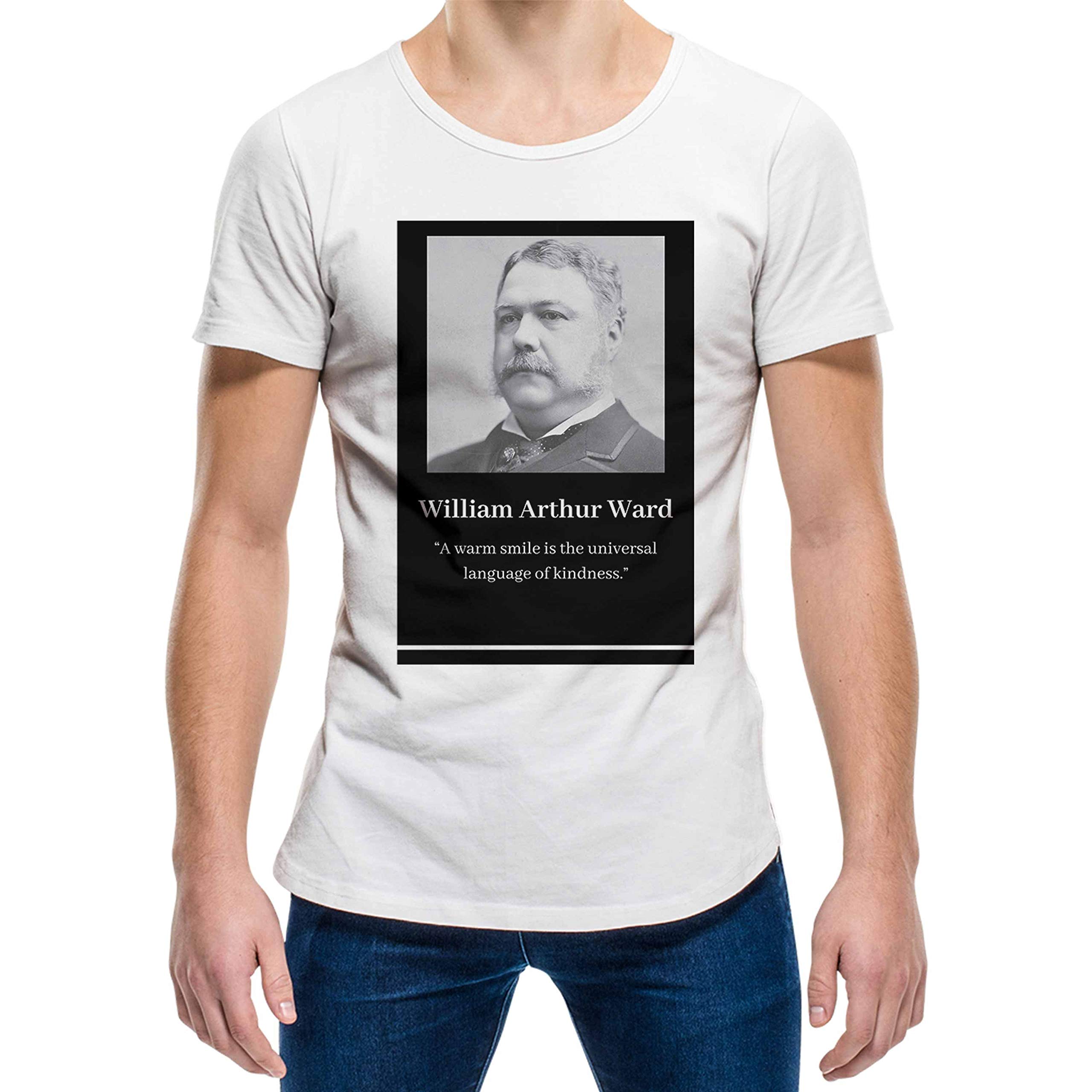 William Arthur Ward White Round Neck T-Shirt For Unisex
