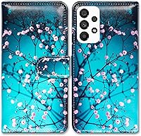 Vista 23 de Funda para Samsung Galaxy A53, colibrí en flores de cuero con tapa para teléfono con ranura para tarjeta y soporte para Samsung Galaxy A53 5G