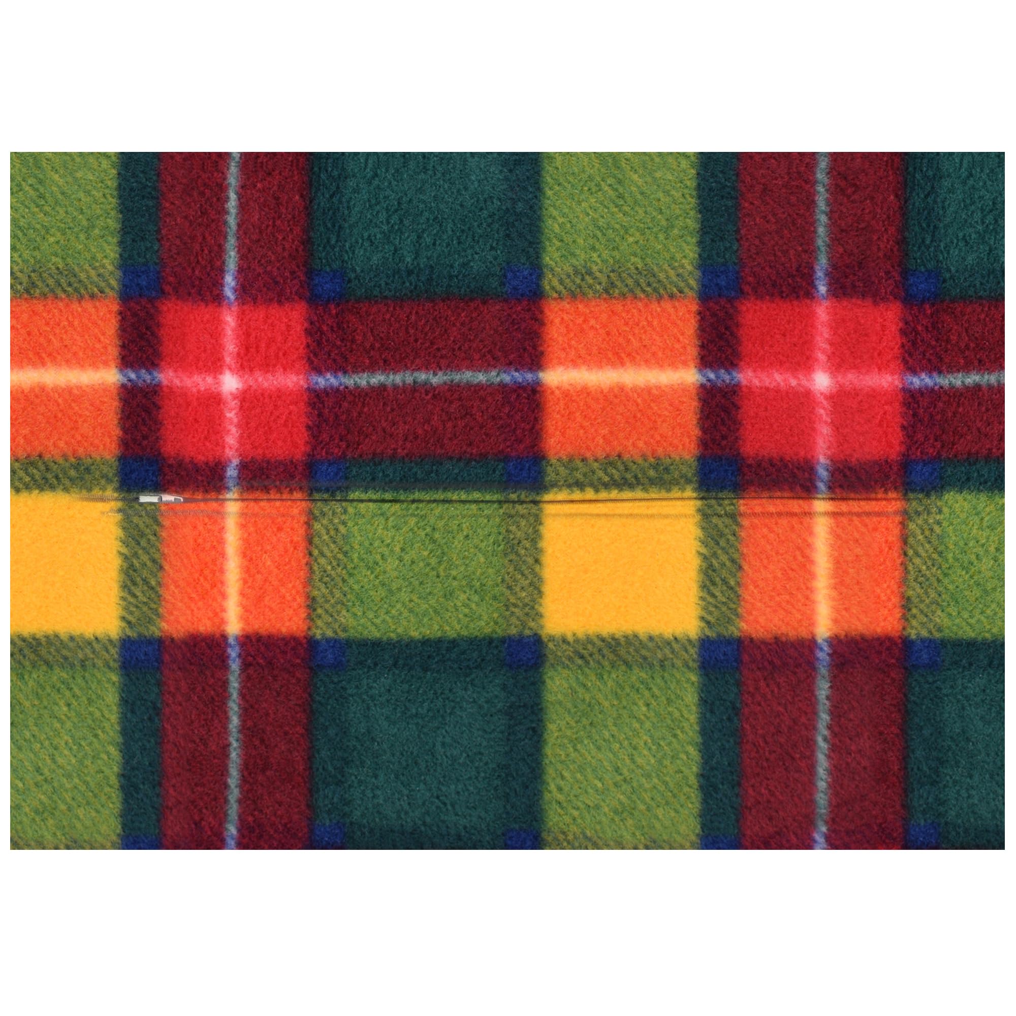 HappySnapGifts Cushion Back with Zip - (30cm Square) (Fleece Fabric - Tartan Check)