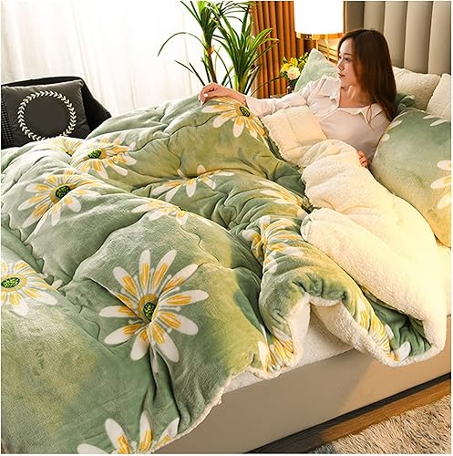 RRNAR Colacolcha, edredón, edredón de cachemira, edredón grueso y cálido de cachemira, edredón de fibra hueca para el hogar, dormitorio, doble,