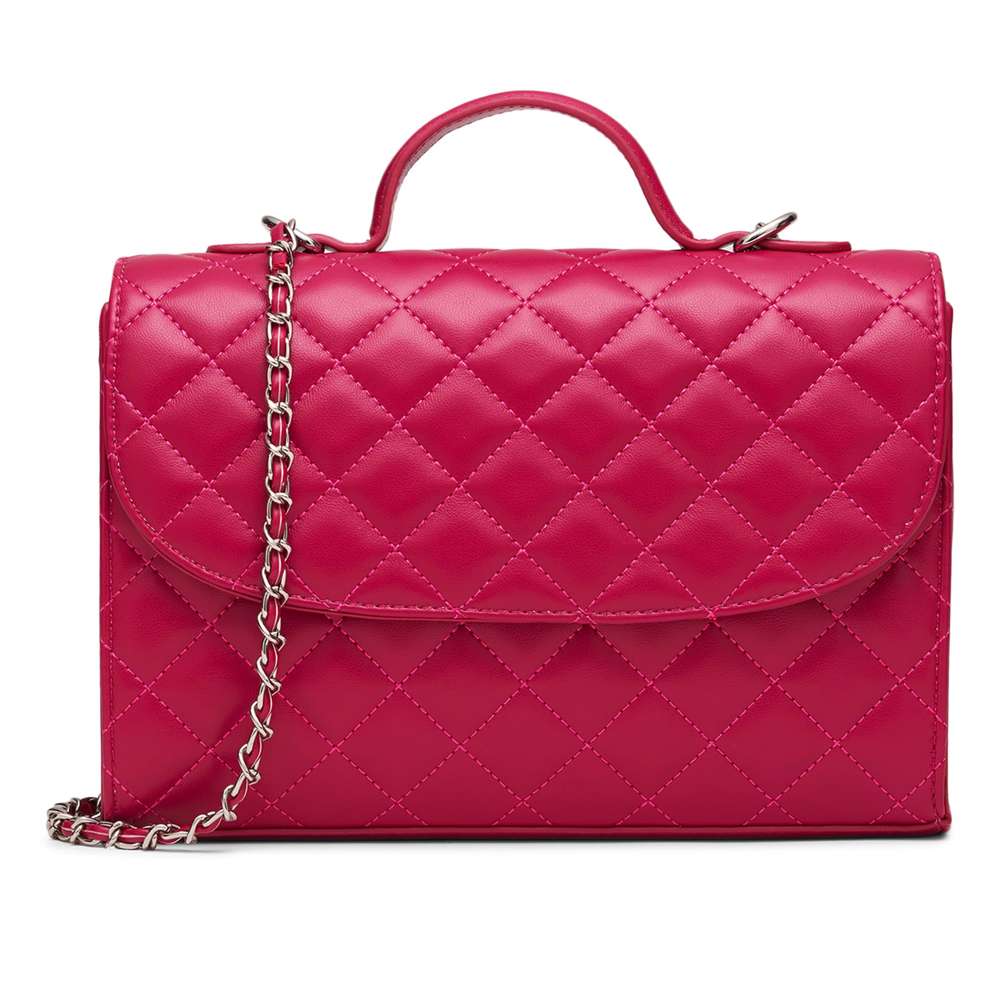 Miraggio Womens Delilah Quilted Bag with Detachable Sling Strap (Pink) (B0CJ9V55GS) Amazon Price History, Amazon Price Tracker
