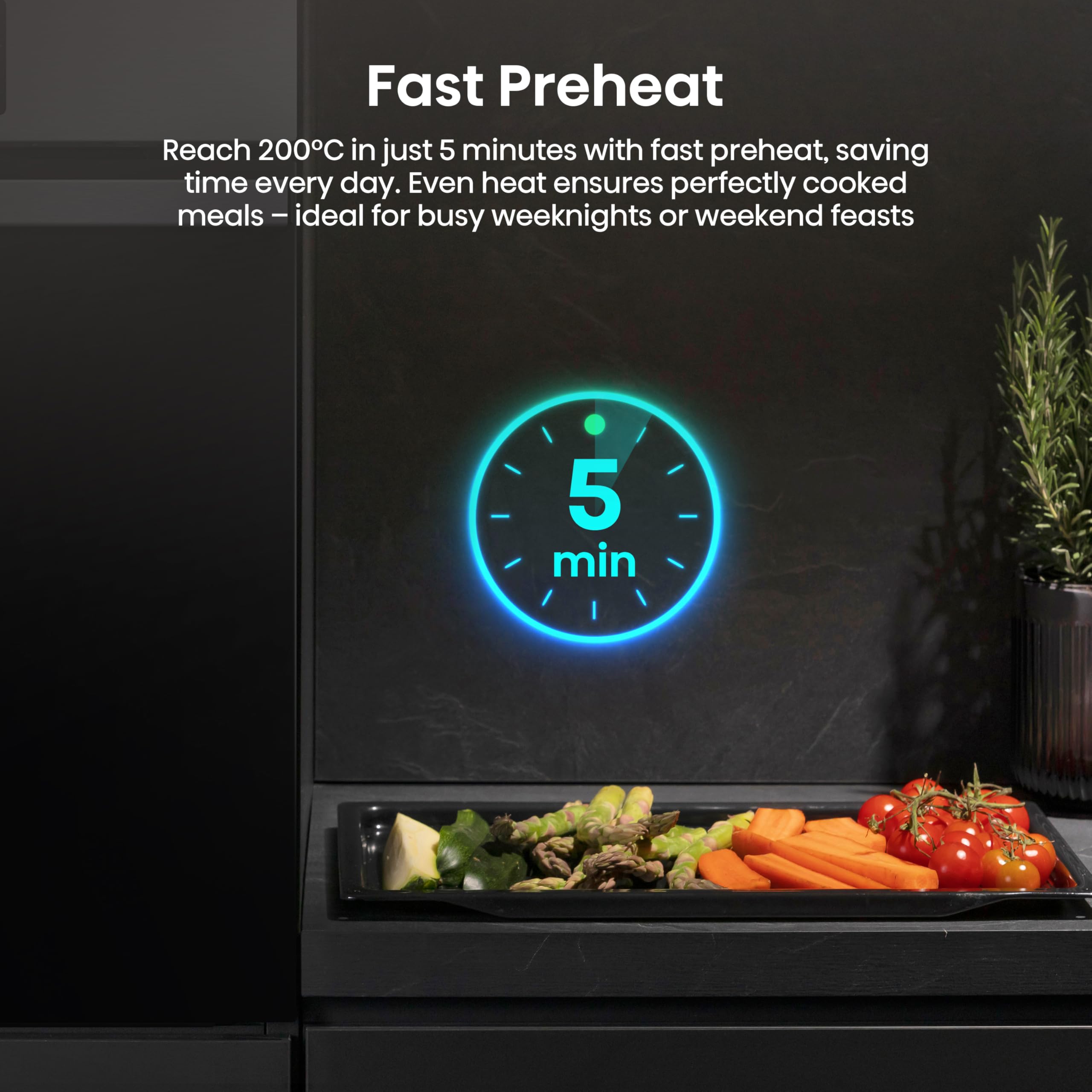 Hisense BI622AXPGUK - Built-in 77L Electric Single Oven - Stainless Steel with Even Bake, 300°C Pizza Mode, Frozen Food Mode, Steam Clean - A Rated, Extra Large — view 8