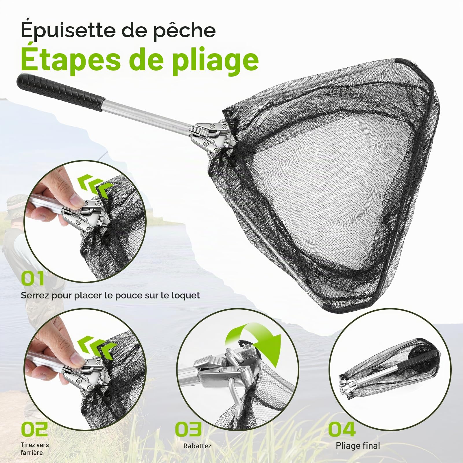 Lomffy Canne à pêche Télescopique et Moulinet, 1.8M Kit de Canne à Pêche avec Filet de Pêche Ensemble Canne à Pêche Télescopique et Moulinet avec Leurres Fil Sac de Transport pour Eau Douce Eau Salée