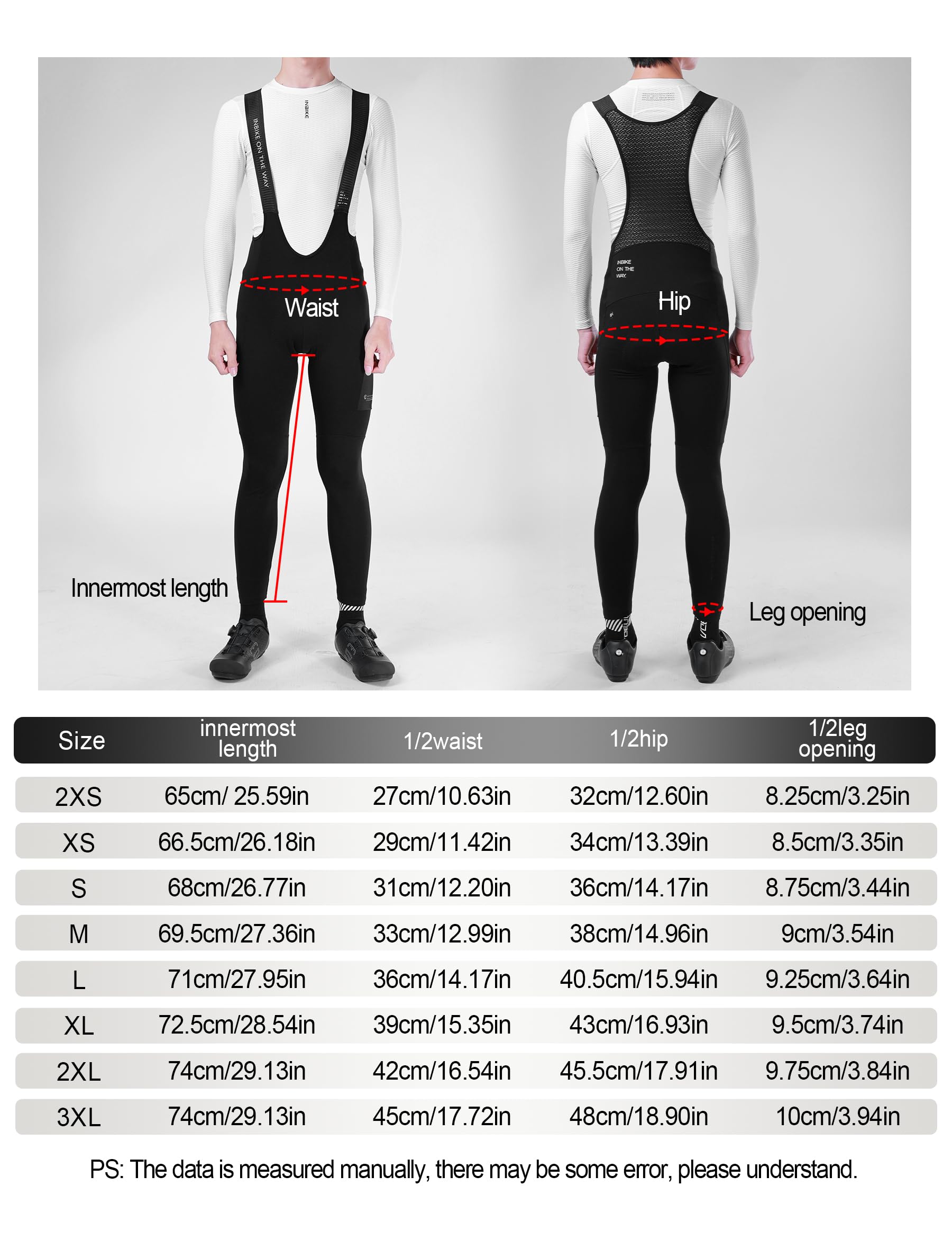 INBIKE Pantaloni Ciclismo Uomo Invernale con Tasche Pantaloni Bici con Fondello di Pile Pantaloni Lunghi MTB Abbigliamento Ciclismo Termico in Gel 3D Antishock Riflettente