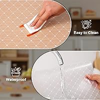 Vista 6 de Cooyes Revestimiento para estanterías, cajones y armarios de cocina, sin adhesivo, papel impermeable con patrón moderno, duradero