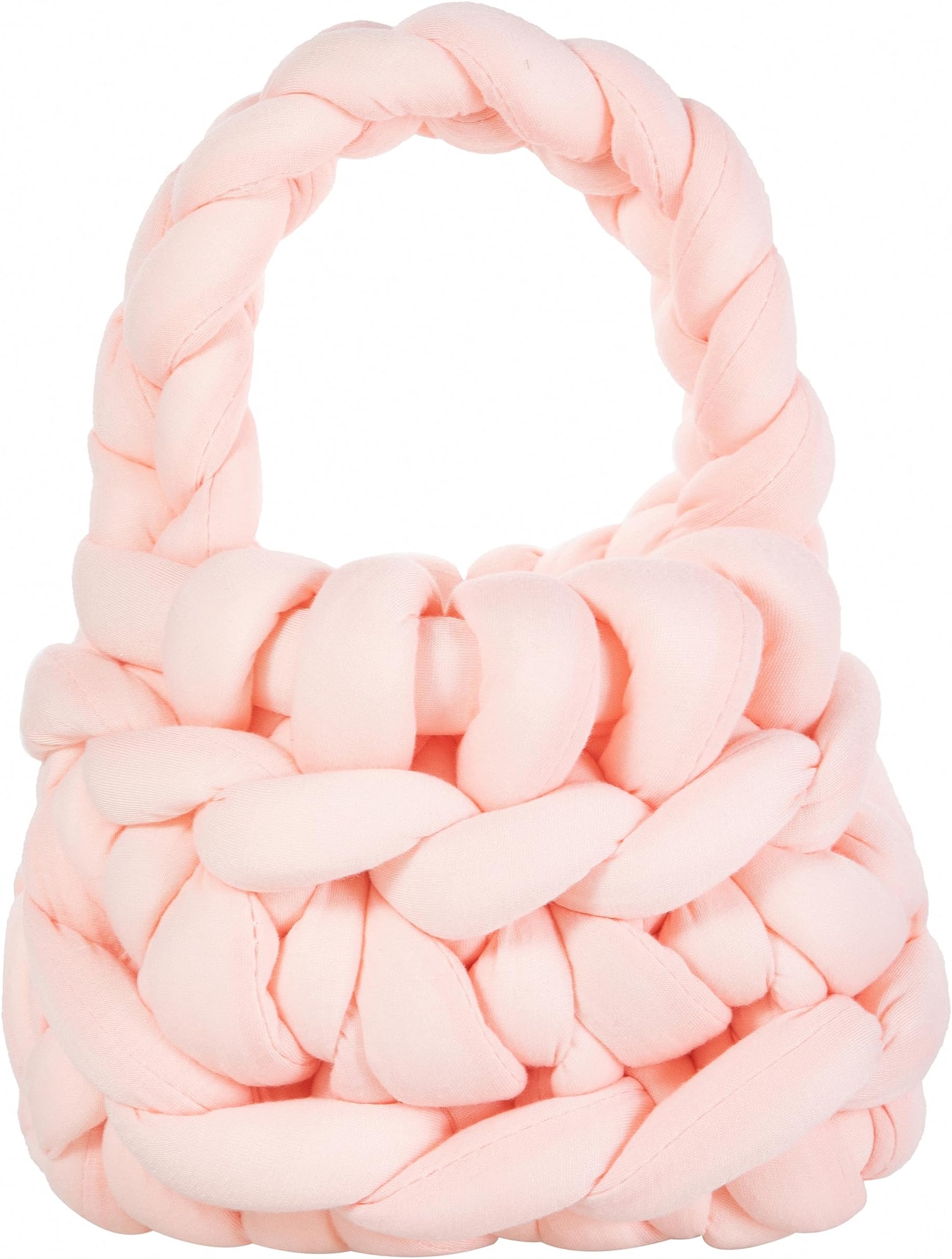 OPOPLAY Chunky Yarn Knit Bag Handwove Coarse Thick Cotton Bucket Bag