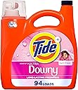 Tide Plus Boost of Ultra Downy Liquid Laundry Detergent, April Fresh Scent, 132 fl oz, 94 Loads, Laundry Detergent Liquid with Long-Lasting Freshness