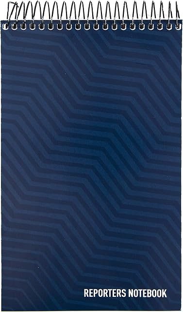 Summit 203 x 127 mm Card Cover Wirebound Reporters Pad Ruled, 300 Page, Pack of 10