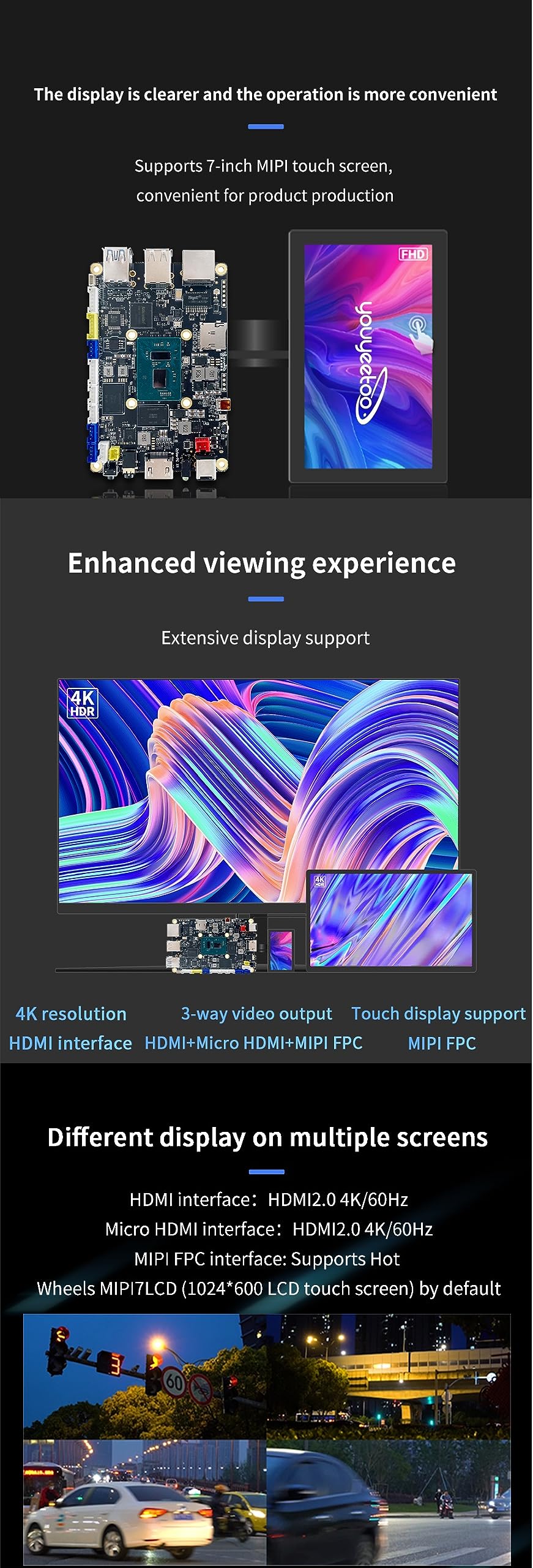 youyeetoo X1 – N5105 – Ordenador de una sola placa – Servidor multimedia 4K dual – Ranuras M.2 duales, soporta 2280 NVMe mSATA SSD/WiFi 5 y WiFi 6 módulo – PCIE 3.0 - NFC (X1 (8 GB RAM + 256 GB eMM))