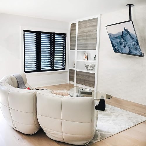 Miniatura 6 de VIVO Soporte universal para TV de 32 a 55 pulgadas con placa VESA extraíble de 2.953 x 2.953 in a 15.748 x 15.748 in, se adapta a tubos de hasta 1.9