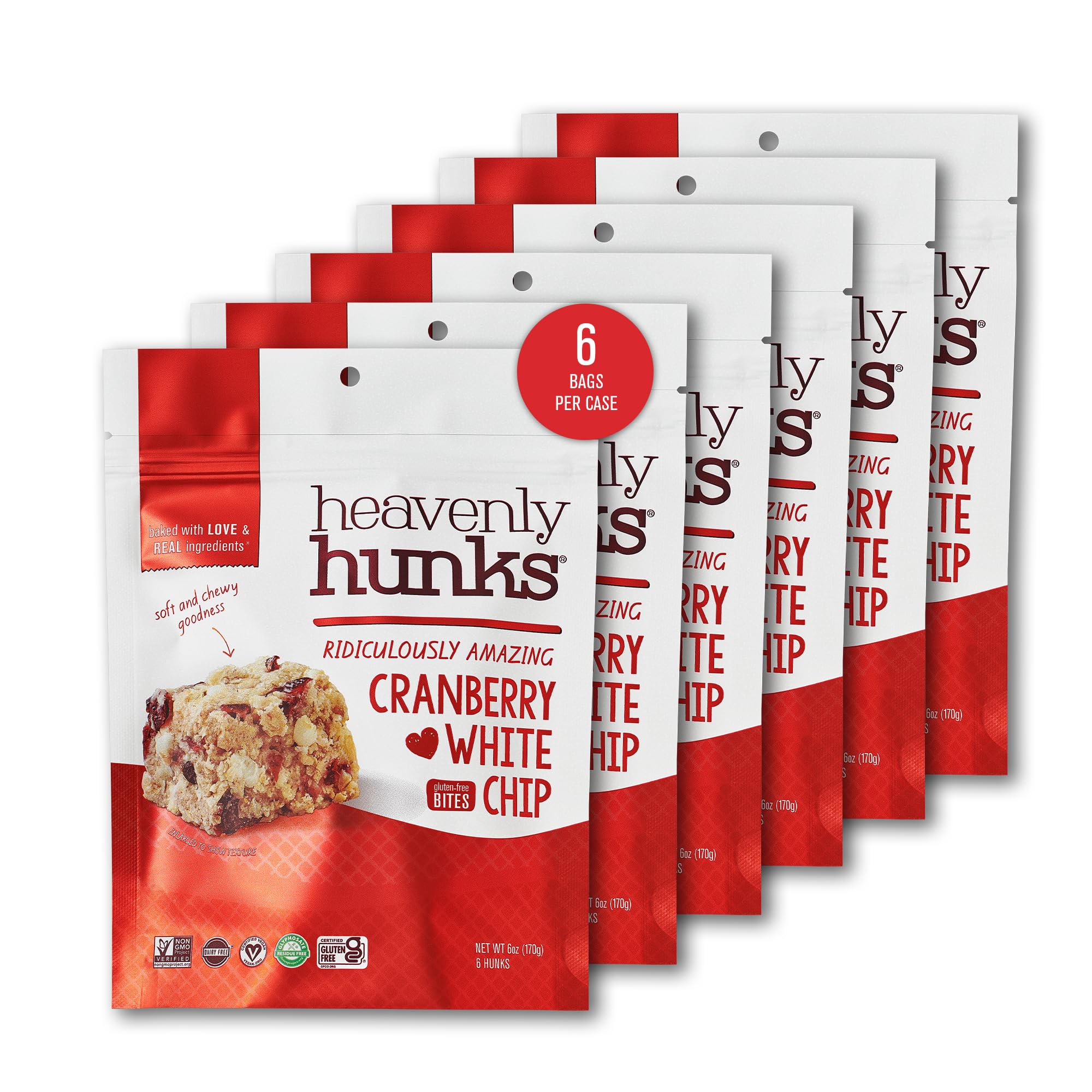 Amazon.com: Heavenly Hunks Cranberry White Chip - 6oz Bag (6 Pack