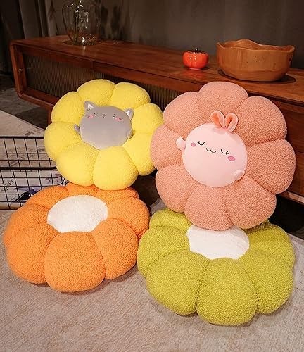 Miniatura 7 de HXIYAN Cojín de flores bonito futón de dibujos animados de animales de peluche cojín para respaldo almohada decorativa para el hogar 177 pulgadas