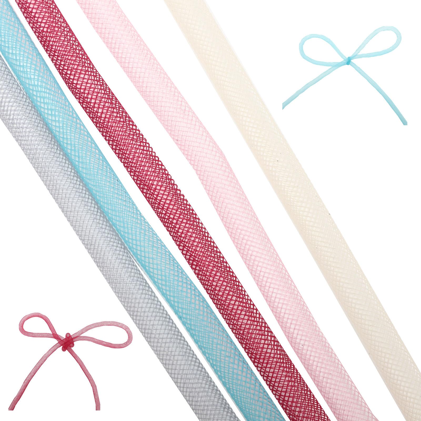 Tube en maille nylon 8mm Amosfun pour ateliers créatifs et coiffures fêtes