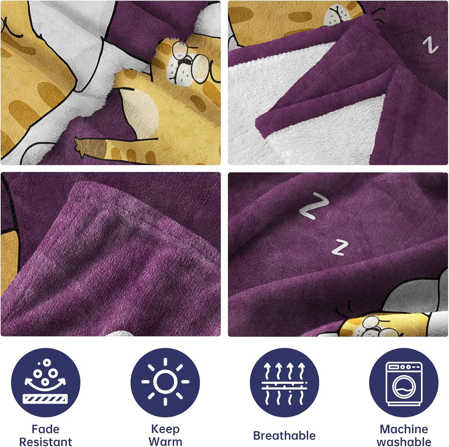 SteadStyle Grandma Gifts from Grandchildren, Gifts for Grandma Blanket, Grandmother Birthday Gift, Nana Presents for Mother's Day, Christmas, Blanket for Nanny, Nan, 60'' x 50'' (Purple) - Image 6