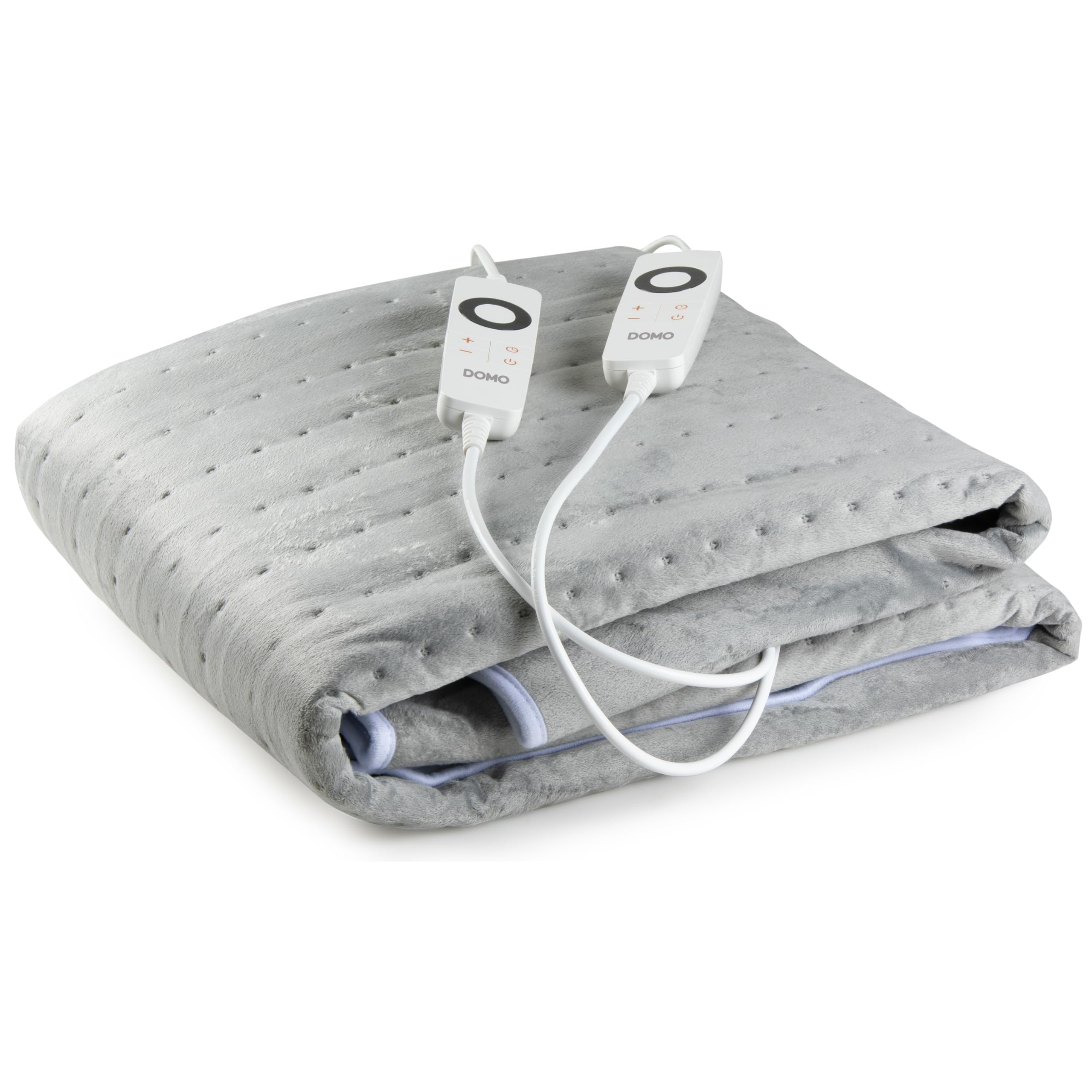 Scaldaletto elettrico DOMO per 2 persone - 6 livelli di calore - Favorisce il relax - Pile di flanella - 160x140 cm - Grigio