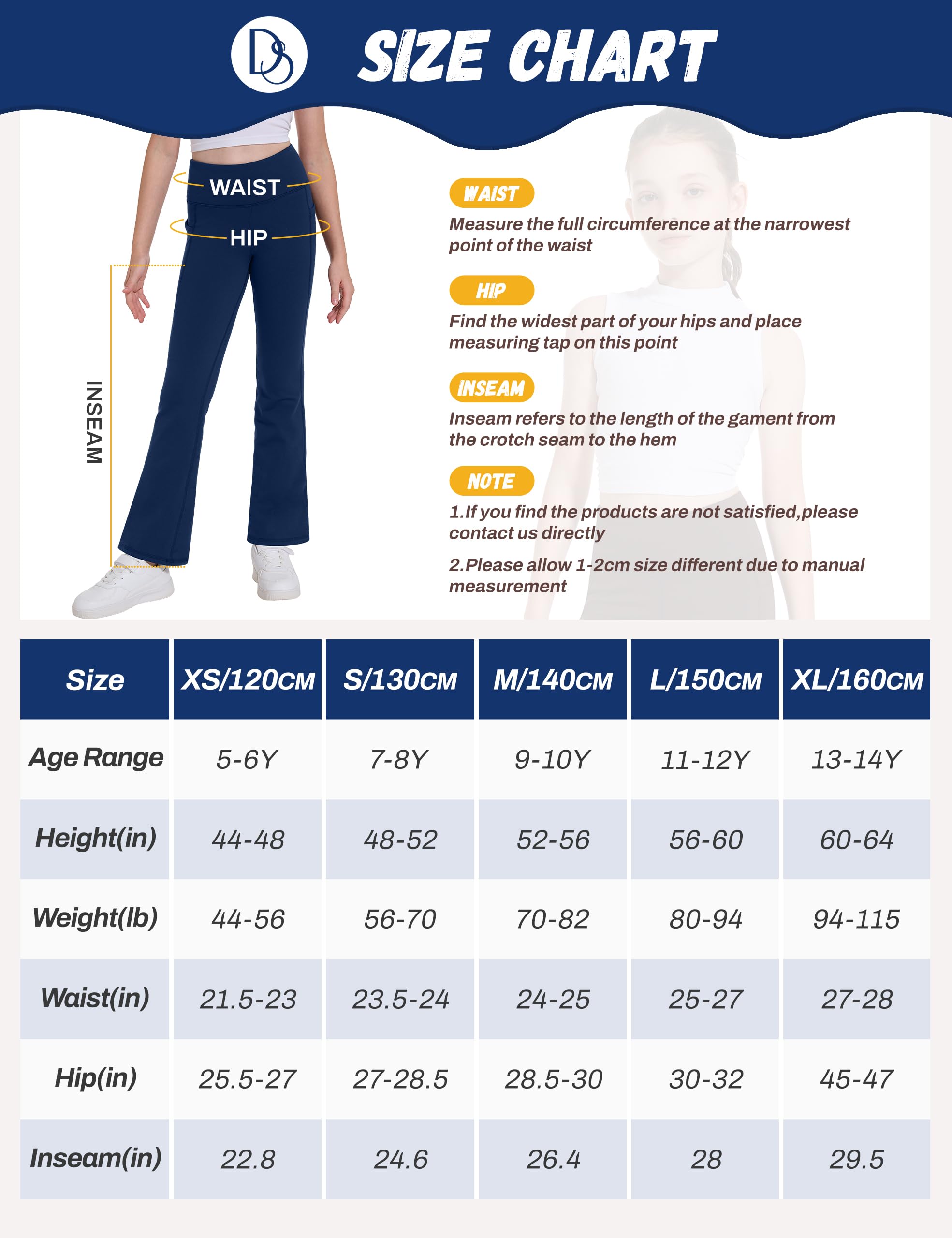 Desol Paquete de 2 leggings acampanados con forro polar para niñas con bolsillos, pantalones de yoga de cintura alta, pantalones térmicos de invierno