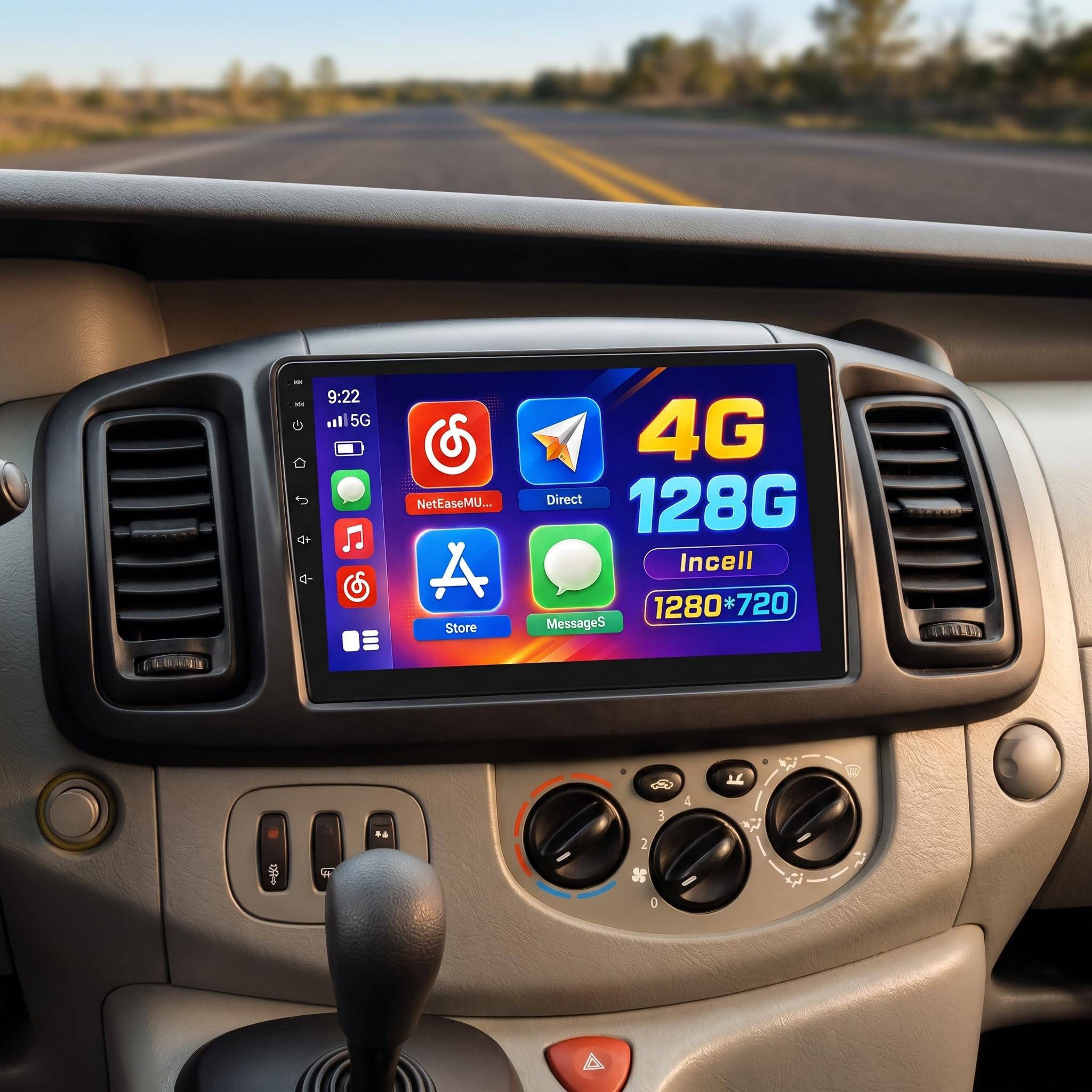 4+128G Autoradio pour Renault Trafic 2001-2010,Opel Vivaro,Nissan Primastar