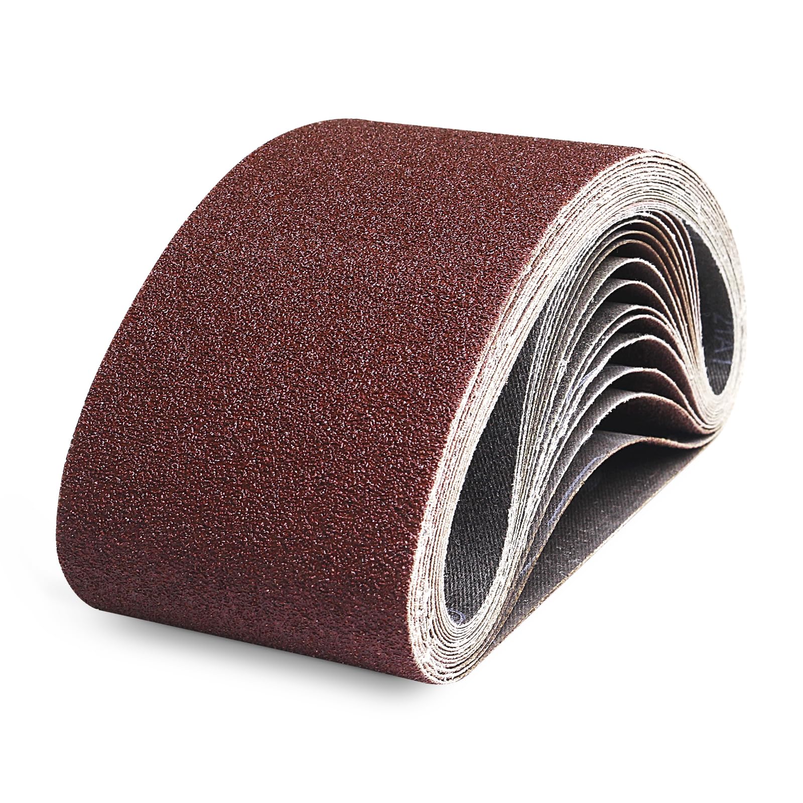 15 Pièces Bande Abrasive 100 x 610 mm, Bandes Abrasives Mixte (3 x Grains 80/120/150/240/320) Ensemble de Bandes Abrasives, pour Ponceuses à Bande