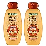Garnier Whole Blends Honey Treasures Repairing Shampoo, for Dry, Damaged Hair, 22 Fl Oz, 2 Count (Packaging May Vary)