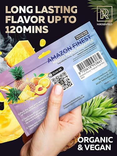 Miniatura 2 de M. ROSENFELD Shisha Hookah Flavors - Sabor a cachimba de frambuesa azul sin nicotina, sabor a cachimba a base de hierbas, 3.5 onzas, 3.5 onzas,