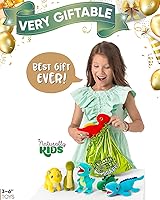 Vista 2 de Naturally KIDS Animales de peluche, regalos para niños y niñas, juego de juguetes de dinosaurio de peluche, 6