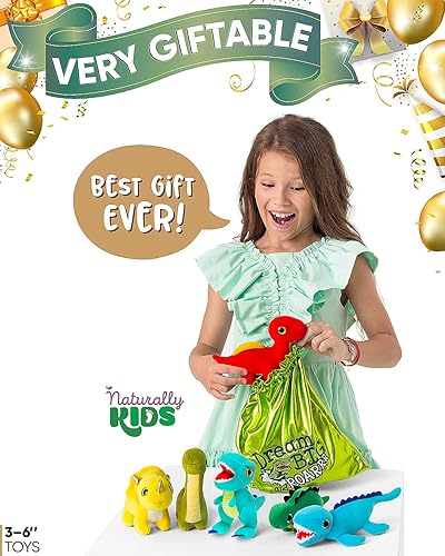 Miniatura 10 de Naturally KIDS Mochila para niños pequeños, Juguete de 8 "h  T-rex Brown, Dinosaurio T Rex