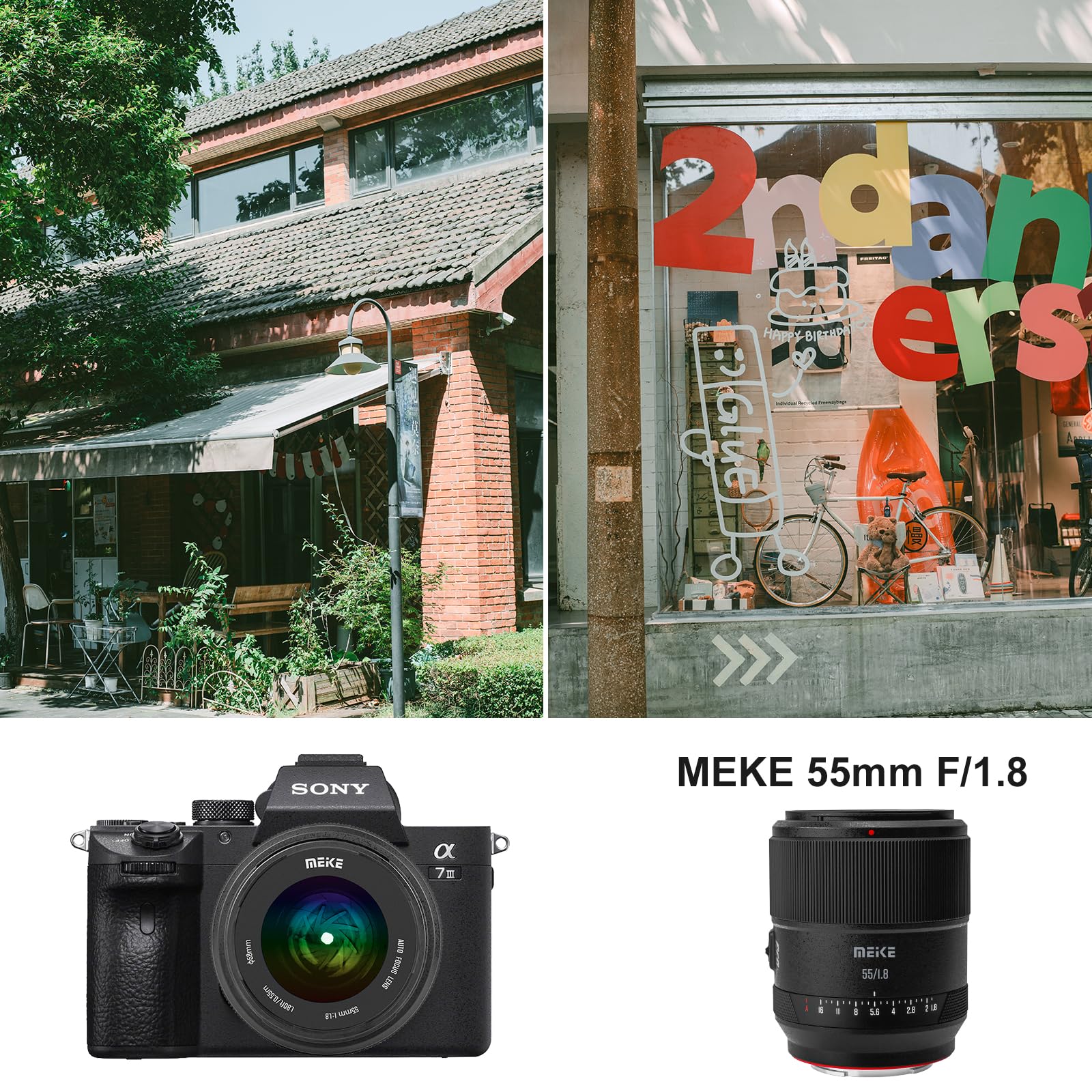 Amazon | Meike 55mm F1.8 Pro フルフレーム AF STM レンズ 高解像度