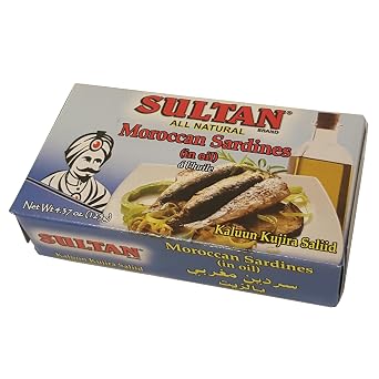 Sultan Moroccan Sardines in oil 4.37 oz Pack of 3