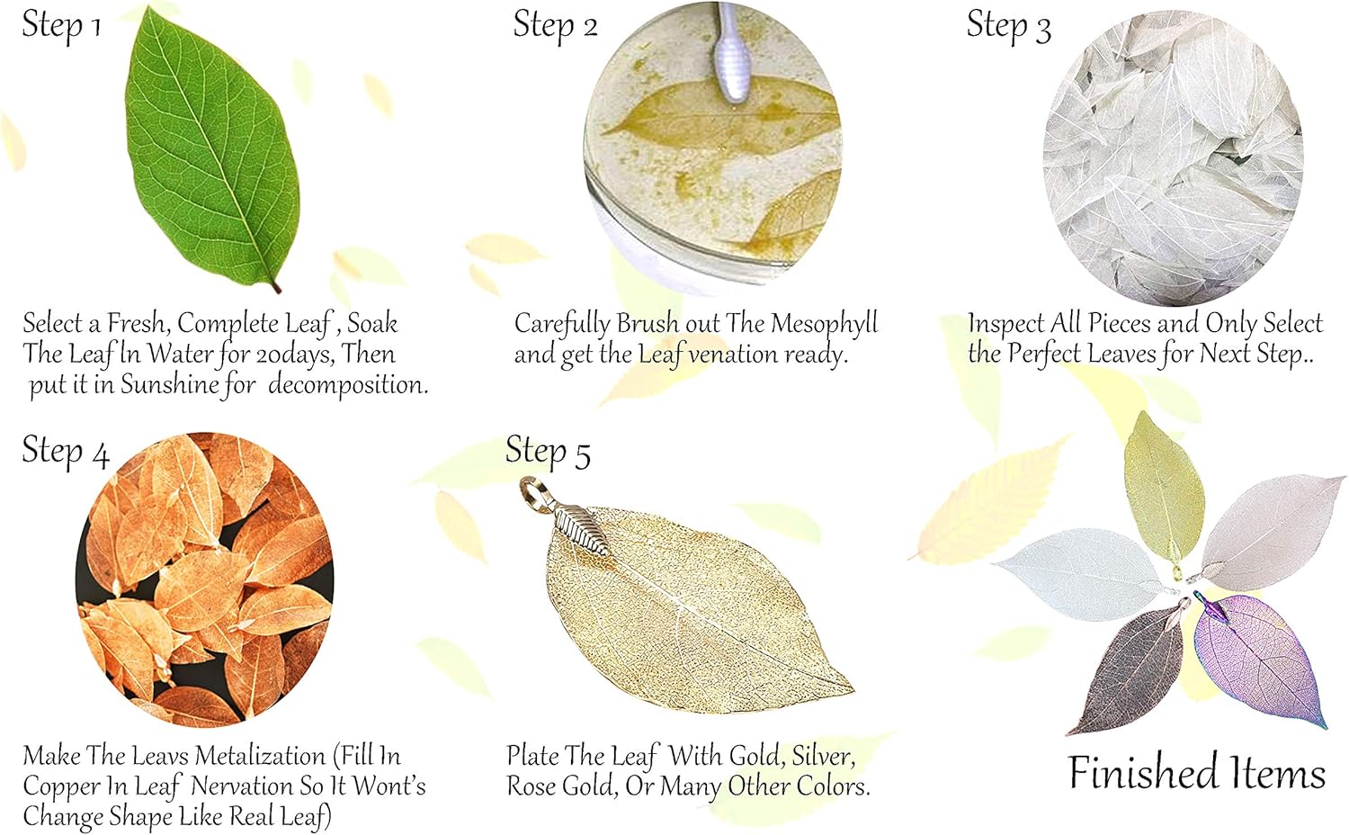 BOUTIQUELOVIN Filigree Long Leaf Pendant Dangle Necklace and Earring Jewelry Set Fashion for Women K-Rose Gold Earrings image 3 of 5 B07J4ZC2D7