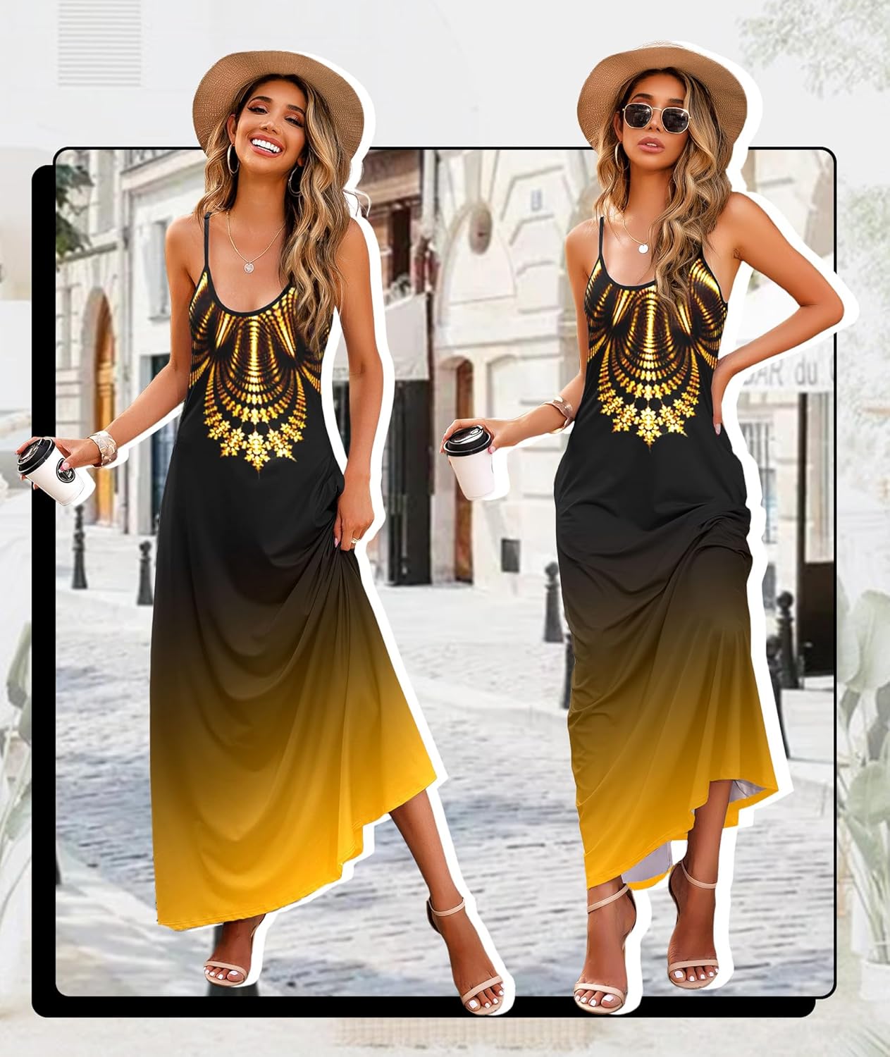 Wolddress Womens Maxi Dress with Pockets 2026 Casual Strap Plus Size Loose Plain Long Office Summer Beach Travel Dresses S-5X - Image 4