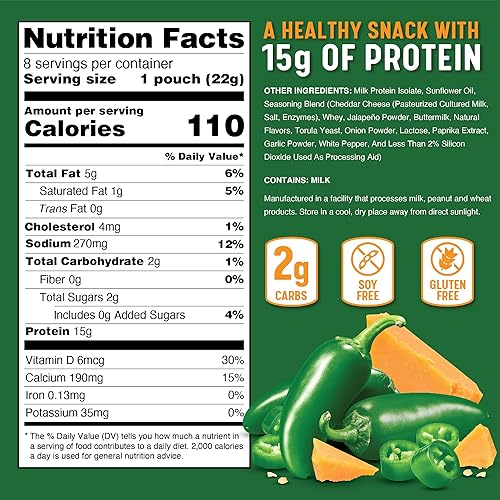 Vista 15 de Carolina BBQ High Protein Puffs - Low Carb Snacks, 15g of Protein, Healthy Gluten & Grain Free Snack Food - Low Calorie Guilt Free Keto Diet