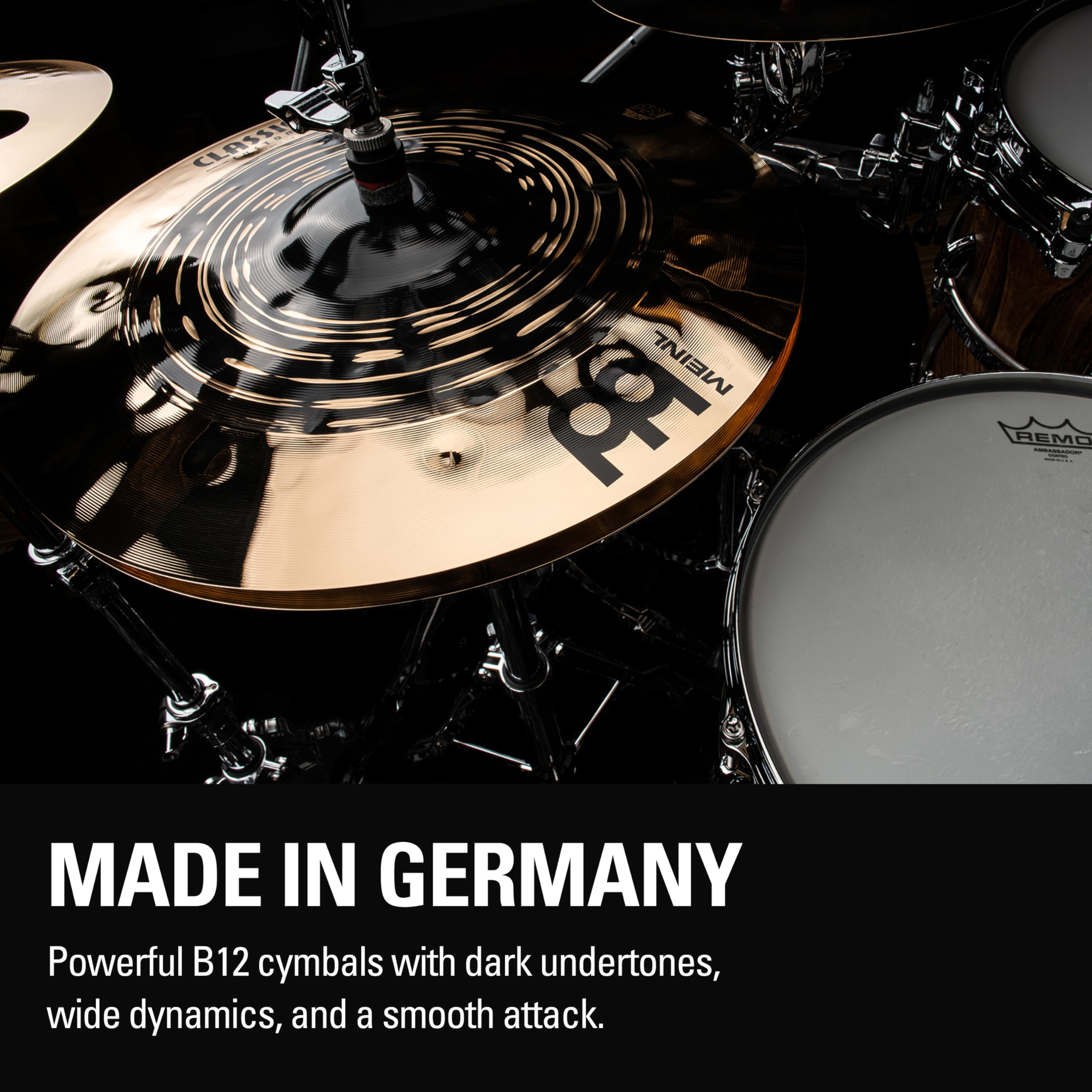 Meinl Cymbals Classics Custom Dual Cymbales Hihat 15 pouces (Vidéo) pour Batterie (38,10cm) Bronze B12, Deux Finitions - Fabriquées en Allemagne (CC15DUH)
