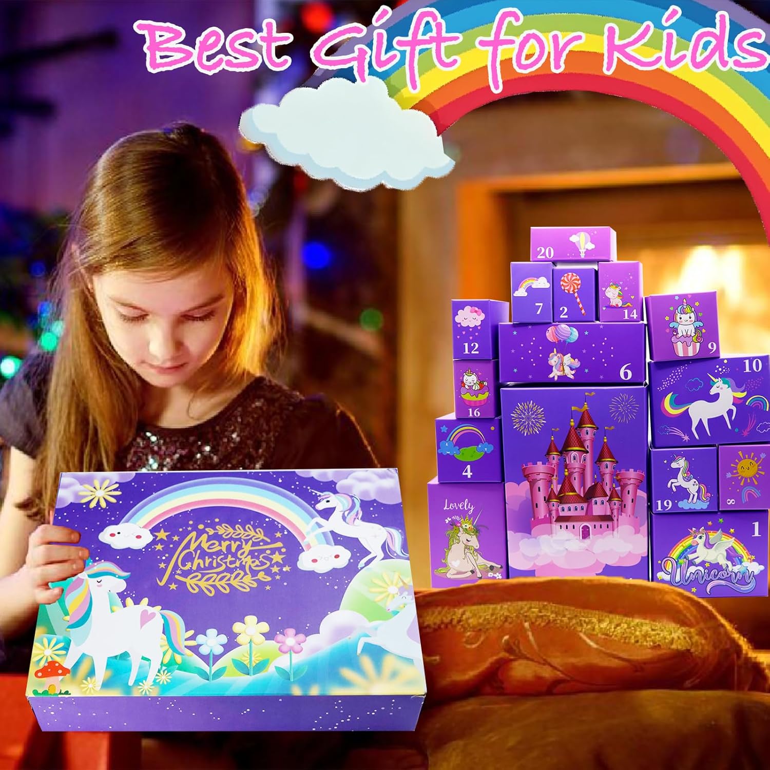 Advent Calendar 2025 Girls, Unicorn Gifts for Girl Christmas Countdown Advent Calendar 24 day Christmas Surprises Gift Box for Girls - Image 6